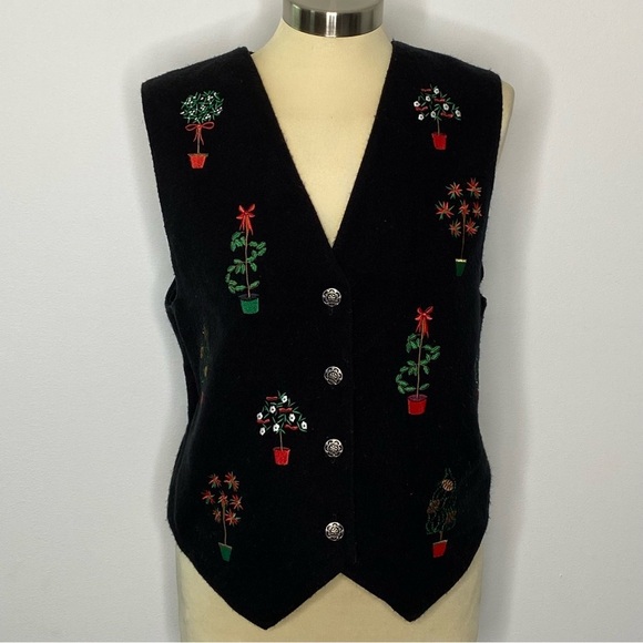 Karen Scott Vintage Holiday Vest - Picture 1 of 9